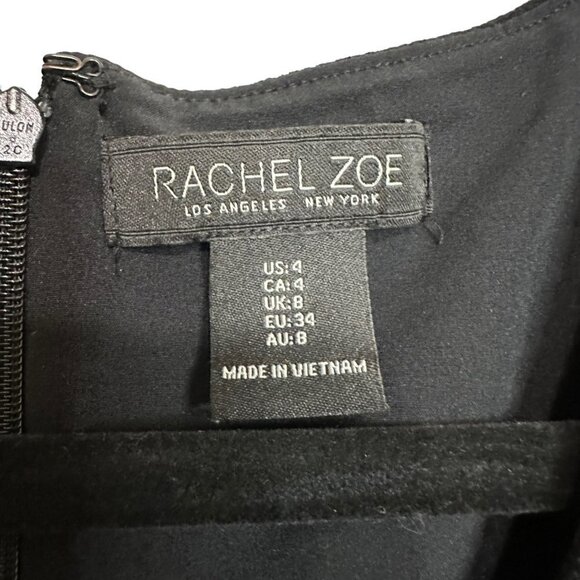 Rachel Zoe Scoop Neck Pull On Cropped Wide Leg Jumpsuit Black Women's Size 4 - Picture 7 of 8